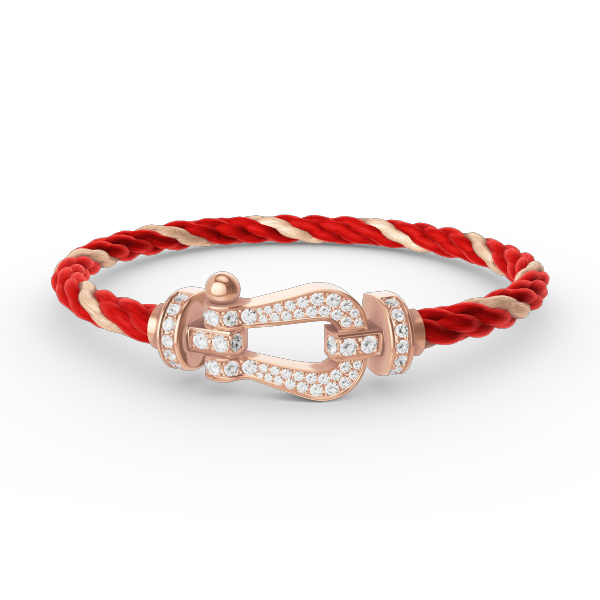 TimiFORCE LARGE HORSESHOE FULL DIAMOND BRACELET ROSE GOLD