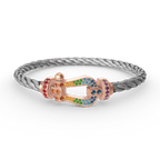 TimiFORCE LARGE HORSESHOE  COLORED DIAMOND BRACELET ROSE GOLD