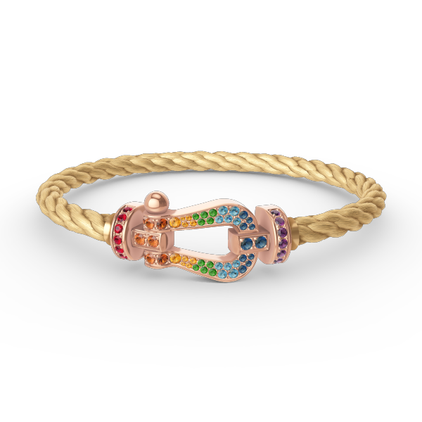 TimiFORCE LARGE HORSESHOE  COLORED DIAMOND BRACELET ROSE GOLD