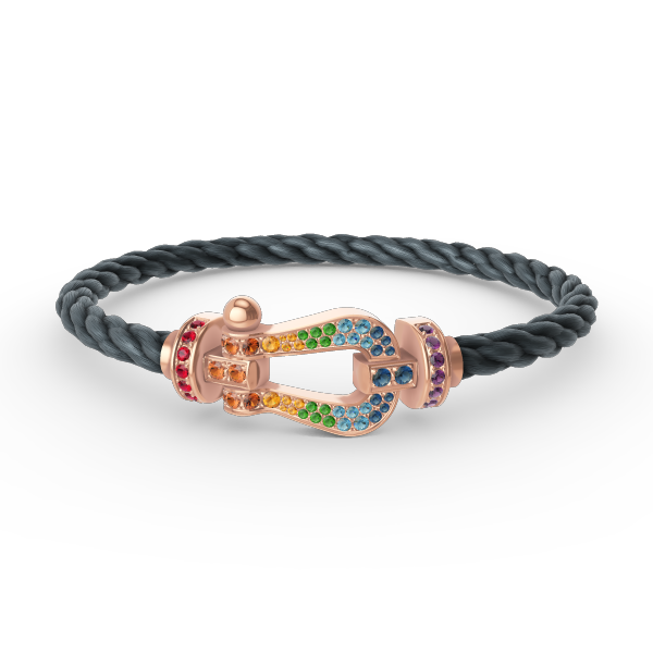 TimiFORCE LARGE HORSESHOE  COLORED DIAMOND BRACELET ROSE GOLD