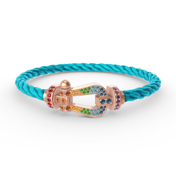 TimiFORCE LARGE HORSESHOE  COLORED DIAMOND BRACELET ROSE GOLD