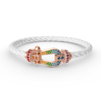 TimiFORCE LARGE HORSESHOE  COLORED DIAMOND BRACELET ROSE GOLD