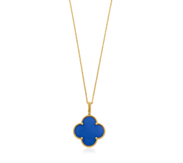 TimiCLOVER 25MM NECKLACE TURQUOISE ROSE GOLD