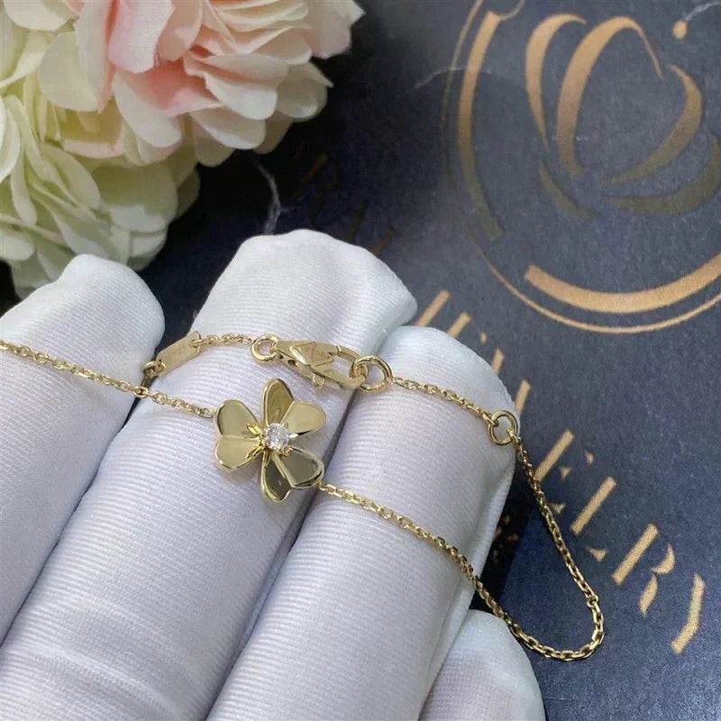 ¡®Timi¡¯FRIVOLE GOLD FLOWER PINK MALACHITE BRACELET