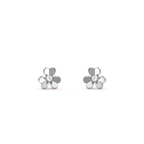 TimiFRIVOLE MINI SILVER FLOWER EARRINGS