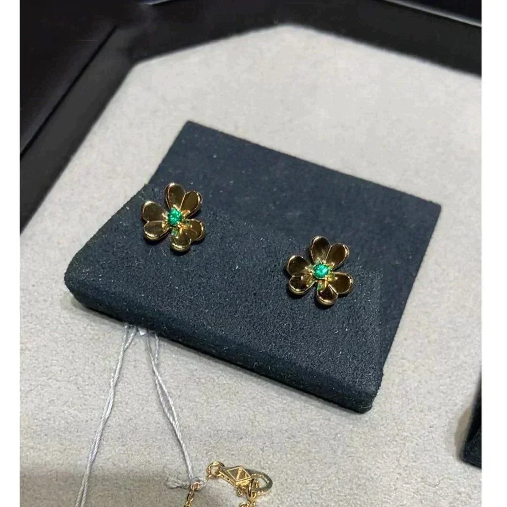 TimiFRIVOLE  FLOWER MALACHITE EARRINGS