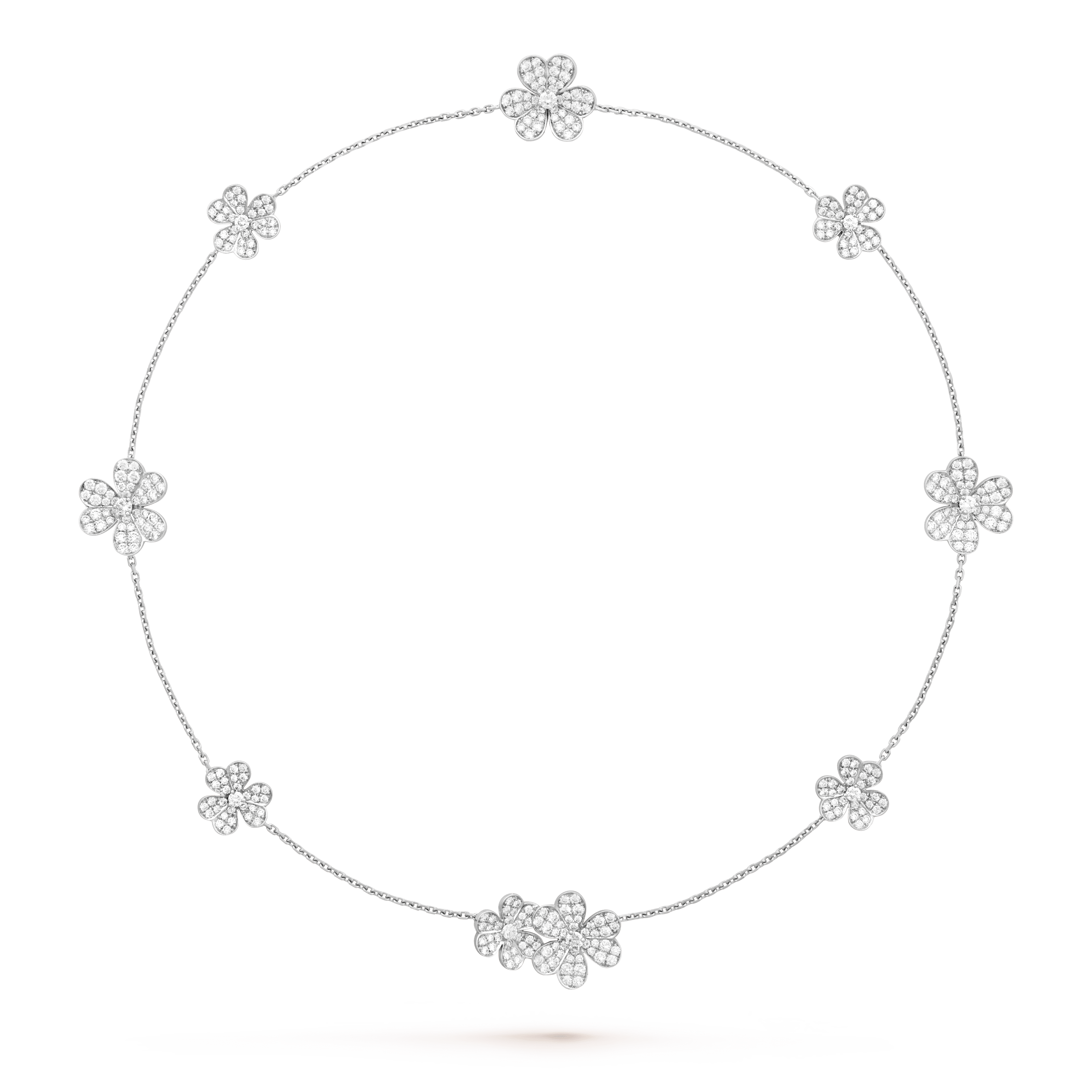 TimiFRIVOLE SILVER 9 FLOWERS NECKLACE