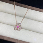 TimiFRIVOLE ROSE GOLD FLOWER DIAMOND NECKLACE