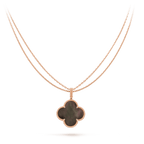 TimiCLOVER 25MM GOLD DARK MOP BIG CLOVER NECKLACE