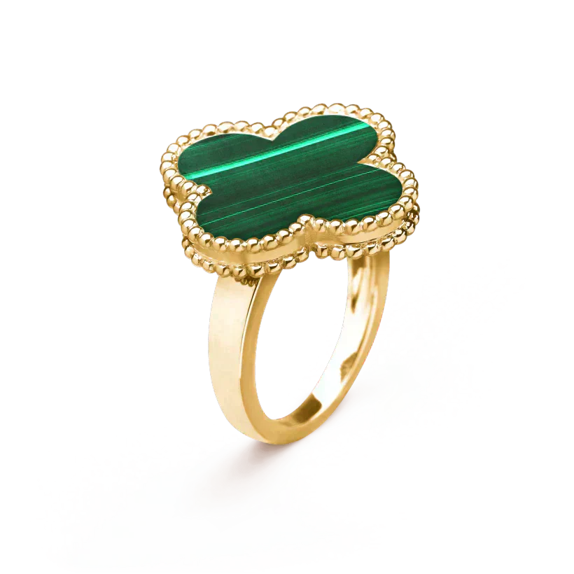 TimiCLOVER MALACHITE RING