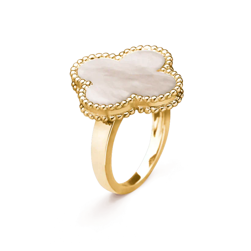 TimiCLOVER WHITE MOP RING
