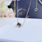 ¡®Timi¡¯CLOVER ONYX SINGLE FLOWER BRACELET