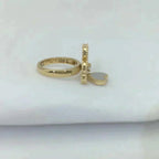 TimiSWEET CLOVER WHITE MOP RING