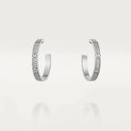 TimiLOVE DIAMOND SILVER HOOP EARRINGS