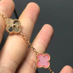 [Timi]New  CLOVER 5 MOTIFS  PINK MOP BRACELET COLLECTION