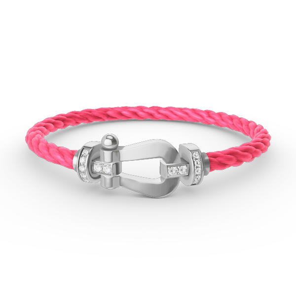 TimiFORCE LARGE HORSESHOE HALF DIAMOND BRACELET SILVER
