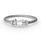 TimiFORCE LARGE HORSESHOE FULL DIAMOND BRACELET SILVER