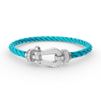 TimiFORCE LARGE HORSESHOE FULL DIAMOND BRACELET SILVER