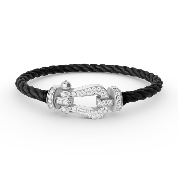 TimiFORCE LARGE HORSESHOE FULL DIAMOND BRACELET SILVER