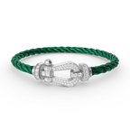 TimiFORCE LARGE HORSESHOE FULL DIAMOND BRACELET SILVER